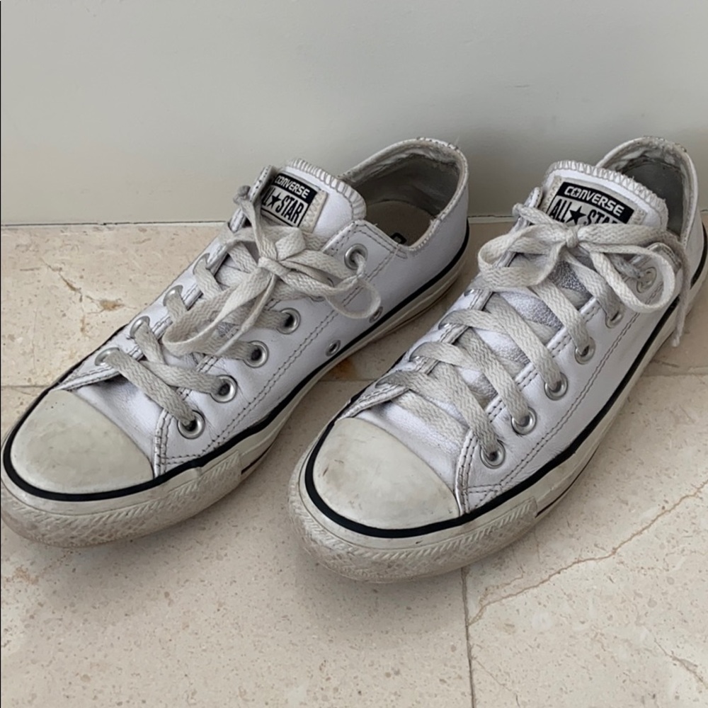White leather converse